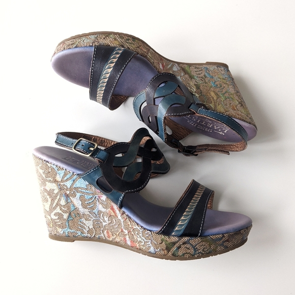 Spring Step L'artiste Sharina Tapestry Wedges 37 - Picture 2 of 6